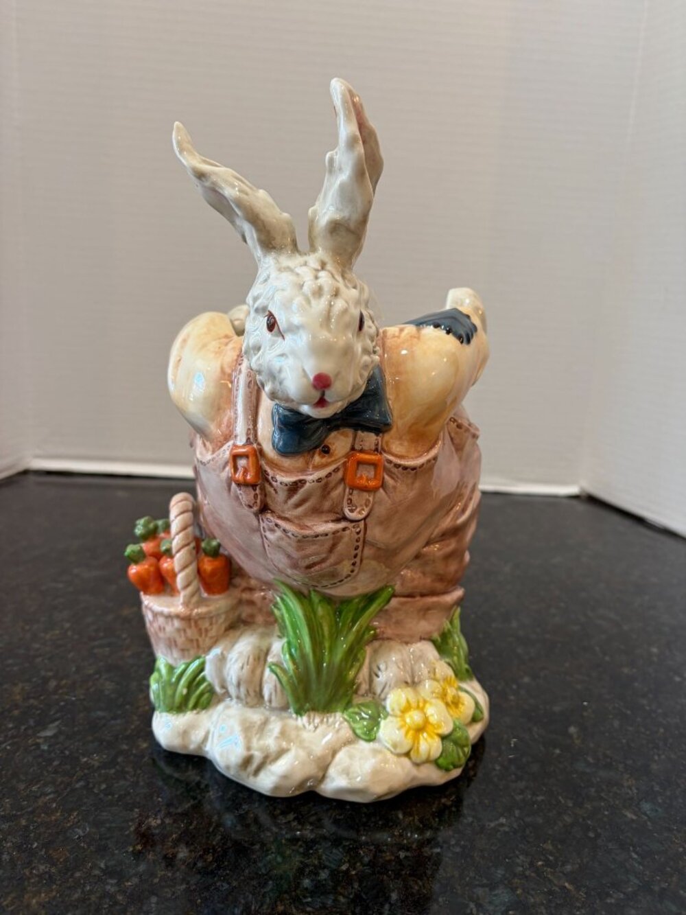 Magenta Peter Rabbit 11" Ceramic Easter Planter